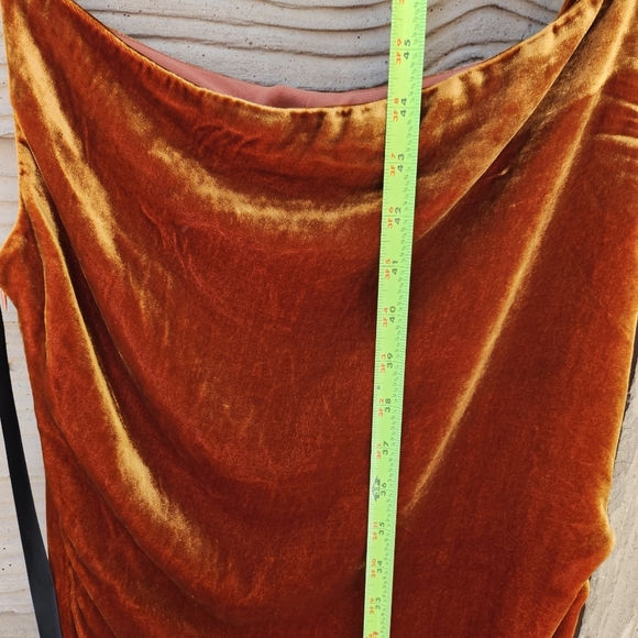 NWT! JNSQ Seville Dress in Amber Red Orange Velvet Size 4 & 10 Available. - Picture 12 of 12